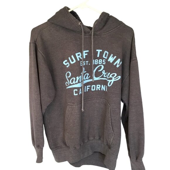 MV Sport Hooded Sweatshirt SURF TOWN, Santa Cruz, California Unisex Small Gray - Picture 1 of 9